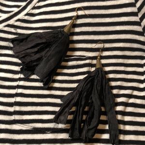 Black Tassel Earrings